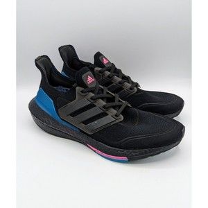 Adidas Ultraboost 21 Black Active Teal Men's Size 10 FZ1921